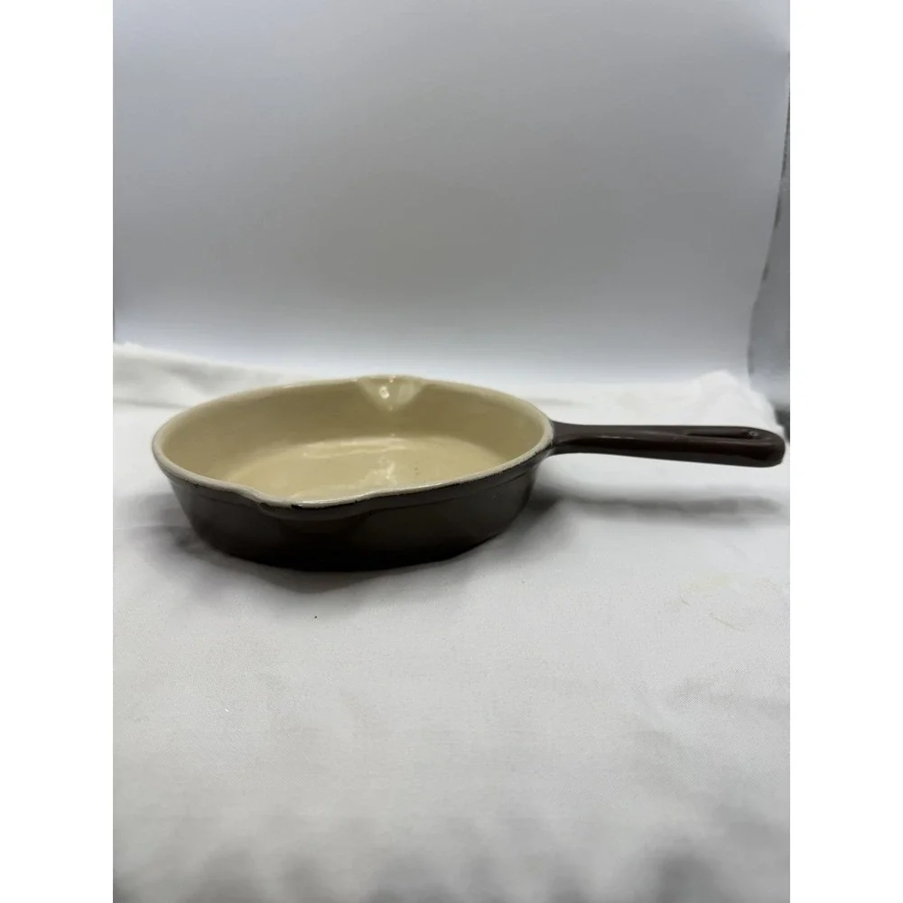 Vintage Le Creuset Made in France #16 Brown Cast Iron - 6-1/2